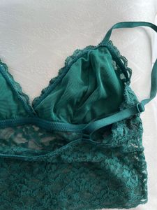 Green Lace Bralette Camisole Top
