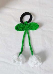 Handmade Crochet Flower Hair Tie
