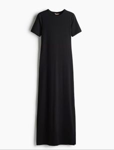 H&amp;M Black jersey T-Shirt Maxi Dress