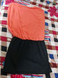 Orange &amp; Black Dress