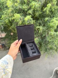 Embroidered Black Velvet Pouch