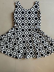 Small Size Black &amp; White Diamond Dress mini