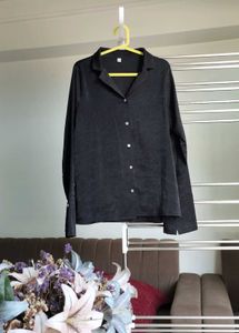 Black Button-Down Shirt