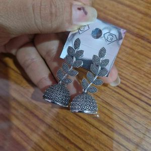 Ethnic Leaf Jhumka Earrings