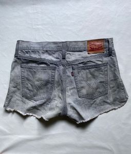 Gray Denim Shorts(A Slight stain on some part)