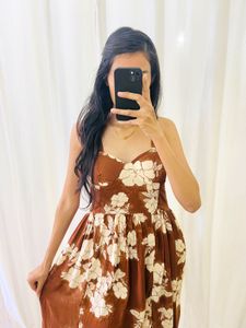 Floral Brown Sundress