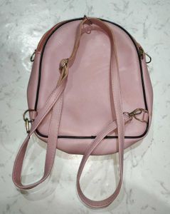 Cute Pink Backpack with Zippers