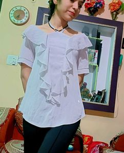 A Top With Designer Neck For Women