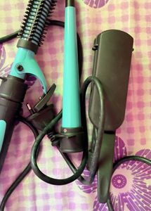 Hair Curler and Straightener Set