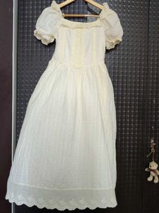 Vintage White Lace Prairie Dress