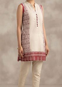 Sleeveless Printed Kurta