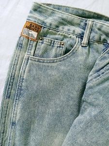 Baggy Light Washn greenish Denim Jeans
