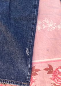 Blue Denim Cargo Pants