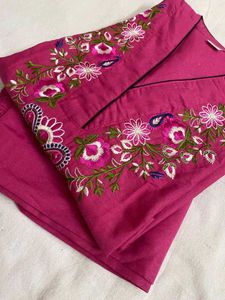 Vibrant Pink Embroidered Kurta