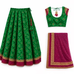 👰 : Heavy Work Lehenga with FREE chuda