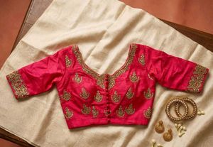Stunning Pink Embroidered Lehenga Choli Set