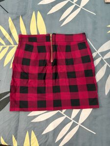 Red &amp; Black Buffalo Plaid Mini Skirt