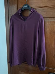 Elegant Purple Long Sleeve Top 💓