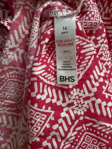 Pink &amp; White Printed Tank Top