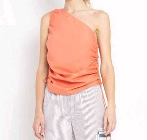 Chic One-Shoulder Ruched Top