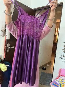 Purple Lace Trim Nightyy