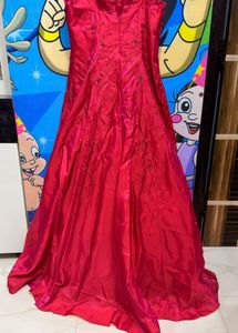 Stunning reddish Pink Embellished Gown