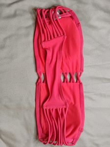 Pink Strapless Bikini Top