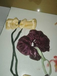 Chic Hair Scrunchies & Bow Set