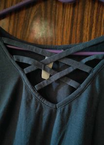 Amydus Criss-Cross Neck Top