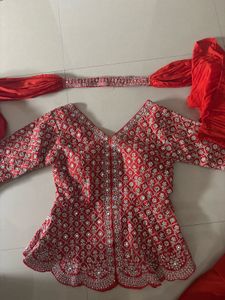 Orange Gharara Set