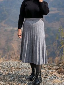 Flared Platted Skirt