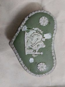 Vintage Green Jasperware Trinket Box