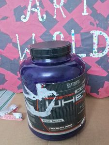 Large Empty Blue Protein Container