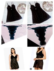 Lace Lingerie Set - Black