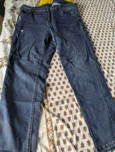Dark Wash Distressed Denim Jeans