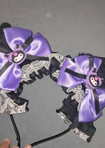 NEW !!Cute Purple & Black Kawaii Headband