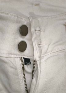 white solid jeans