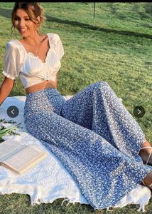Floral Wide Leg Pants