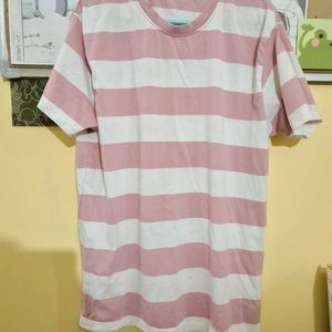 Pink & White Striped T-Shirt🧸🩰