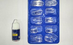 Set of 200+ 5 press on Nail Tips with Glue