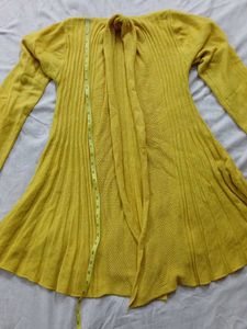 Yellow Knit Cardigan shrug ( long)