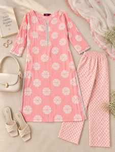 🌸Pink Floral Kurta set🌸