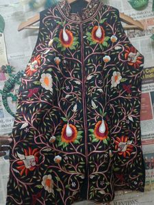 Exquisite Embroidered Black Vest