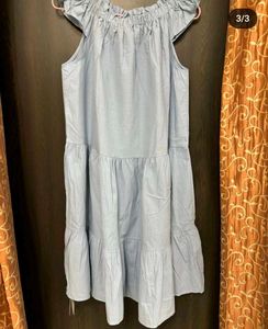 Blue Cotton Dress | 40 To 42