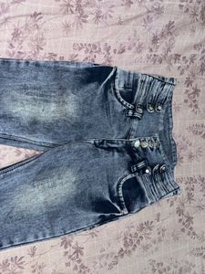 Vintage Wash Flare Jeans