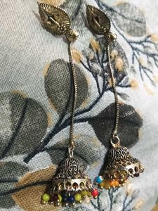 Stunning Jhumka Earrings with free bangles