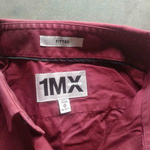 Men's Burgundy Dress Shirt