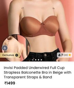 New Exclusive Padded Invisi Straps Underwired Bra