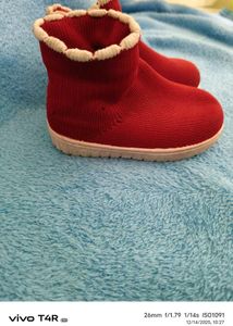 Adorable Red Baby Booties