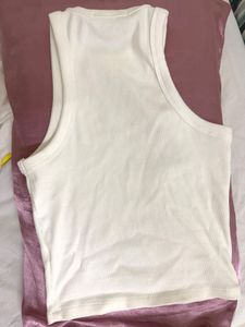 BERSHKA Ribbed Tank Top